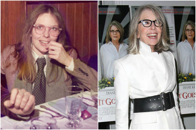 Diane Keaton, 1975 vs now