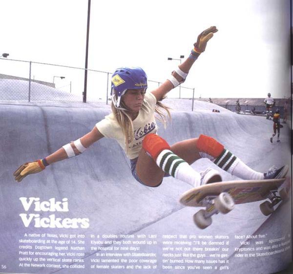 vicki vickers skater - die Vicki Vickers A native of Texte Viri got into a doubles routine with and respect the women Skateboarding at the age of 14. She Kyou and they both wound up in Were W T be demned credits Dogtown legend Nathante hospital for nine d