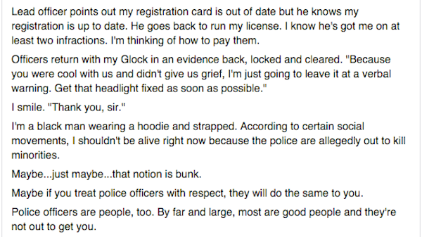 Insightful Thoughts About Getting Sopped By Police