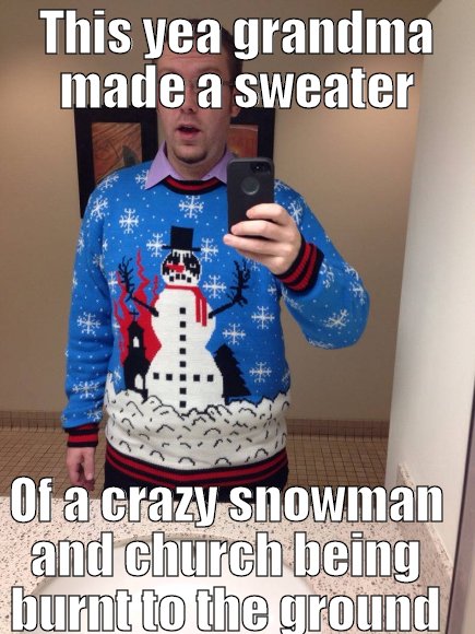 the sweater from hell/grandma