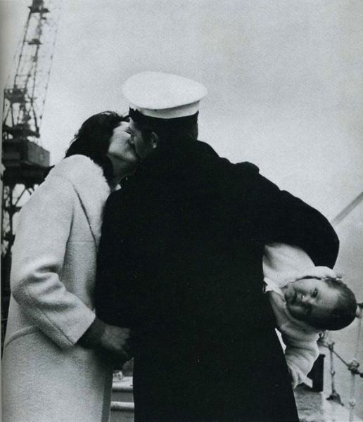 First time meeting dad after a 14-month deployment at sea 1940s