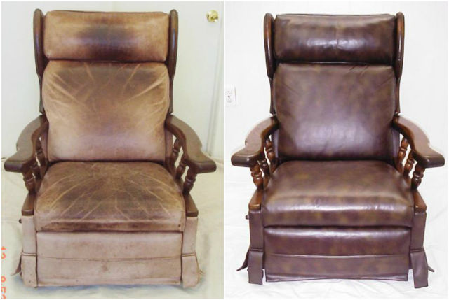 Revitalize Leather Furniture - Buff worn leather furniture with shoe polish. Scrapes and scuffs will disappear
