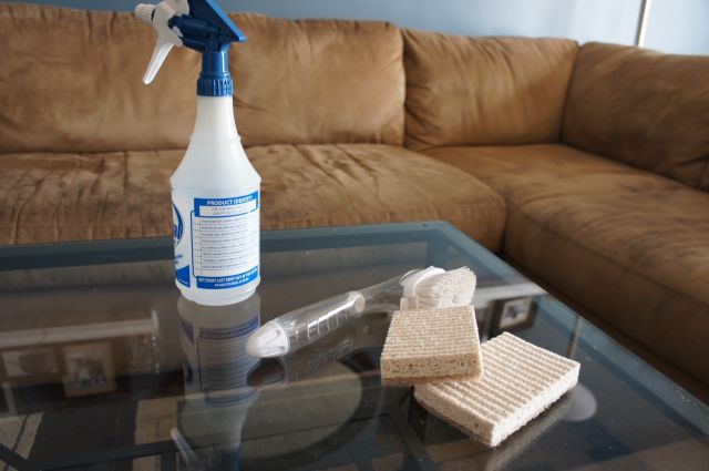 Microfiber Couch Miracle - Theres nothing nastier than a couch that looks like you pulled it out of the alley. Use a spray bottle to cover your couch with rubbing alcohol, then use a clean white sponge to rub the couch. Fluff the fibers with a hard bristle brush when done, and itll look good as new.