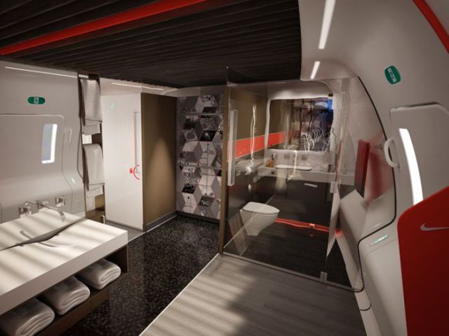 .Other worthy mentions of the Swoosh-clad interior include a chill out room, Nutrition Zone and beds that might as well have been lifted from the set of Prometheus. What's more, each zone pays specific attention to foot traffic, climate control, privacy and noise and light disturbances.