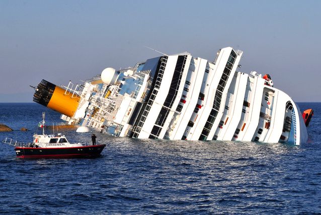 On Friday, January 13, 2012, the Italian cruise liner, Costa Concordia, ran aground and was wrecked off the coast of Italy. The tragedy killed 32 people.
The ship’s captain, Schettino, was later arrested on preliminary charges of manslaughter after failing to assist the 300 passengers, and also failing to be the last person to leave the wreck.