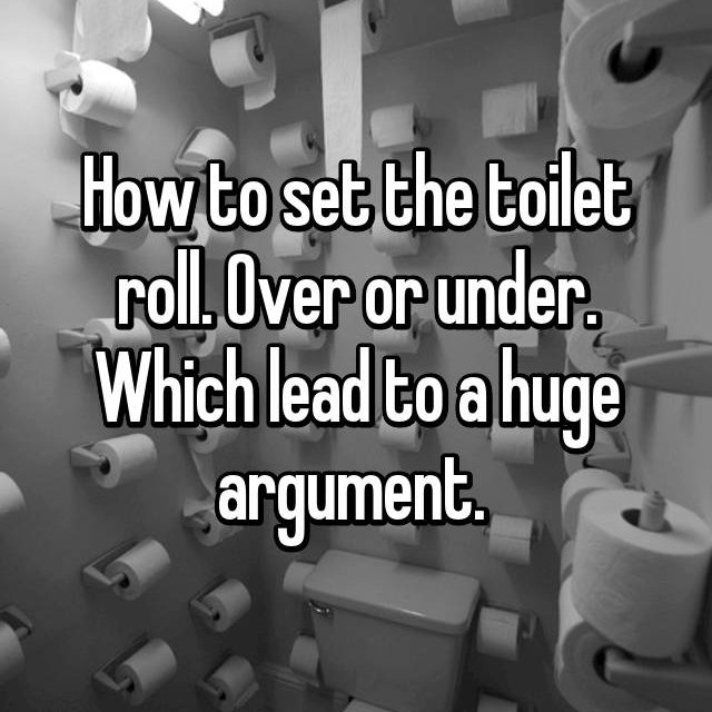 monochrome photography - How to set the toilet roll. Over or under. Which lead to a huge argument.