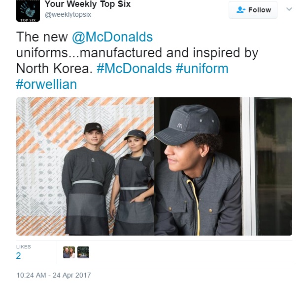 Twitter Users Have a Field Day With The New McDonalds Uniforms