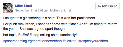 Hipster Spots Girl Wearing A Misfits Shirt-Proceeds To Publicly Shame Her