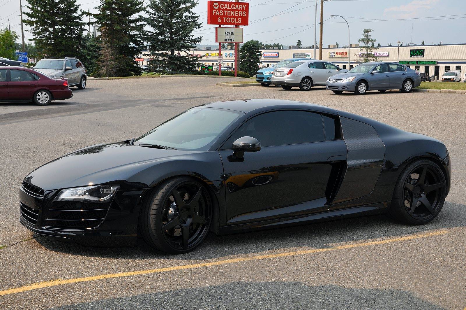 Does it get much cooler than a blacked-out Audi R8?