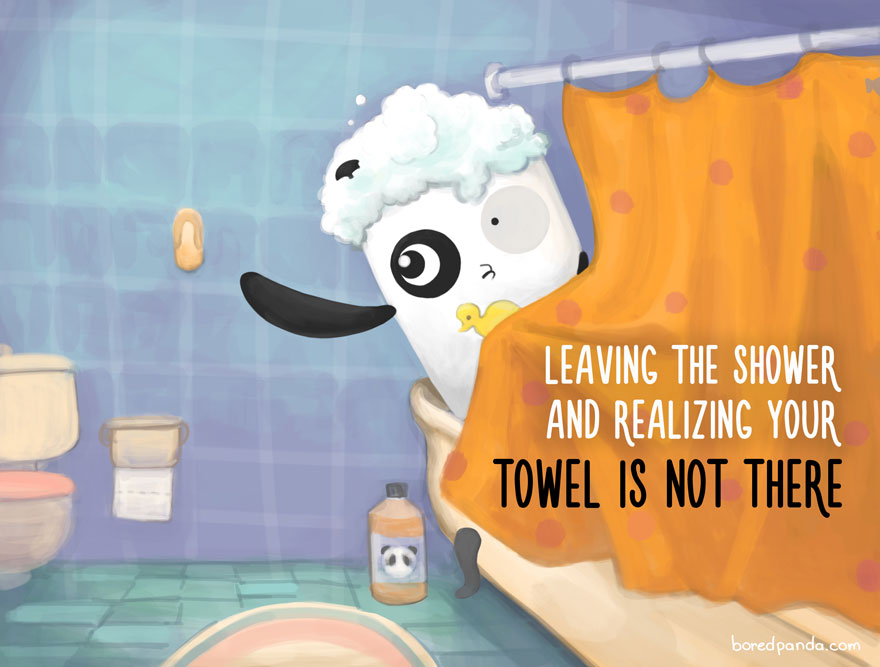 boredpanda shower - Leaving The Shower And Realizing Your Towel Is Not There boredpanda.com
