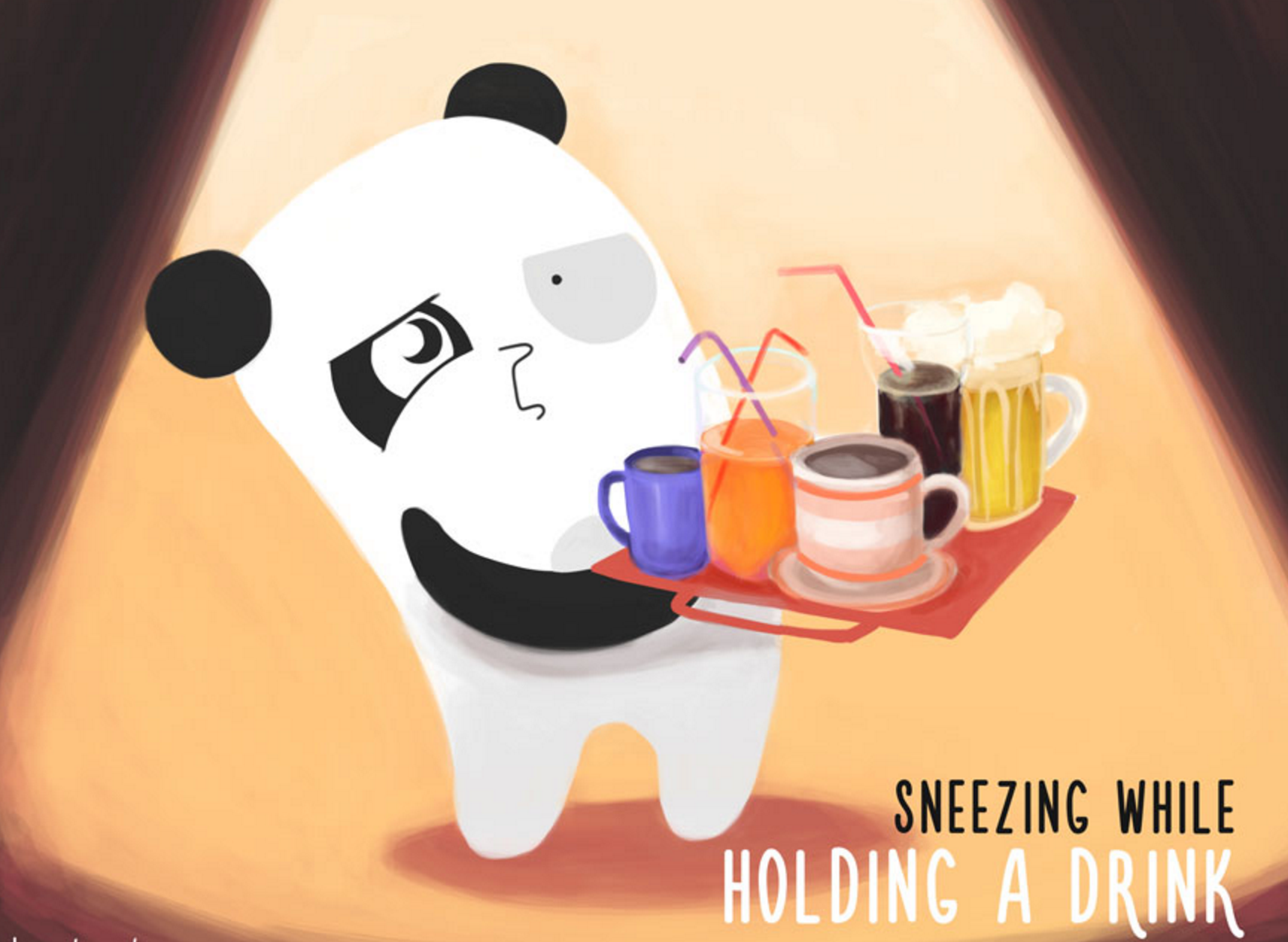 25 annoying little things - Sneezing While Holding A Drink