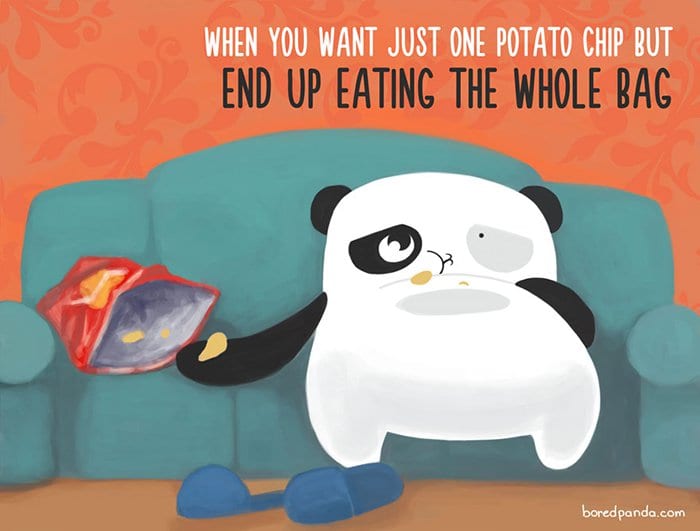 little annoying things - When You Want Just One Potato Chip But End Up Eating The Whole Bag boredpanda.com