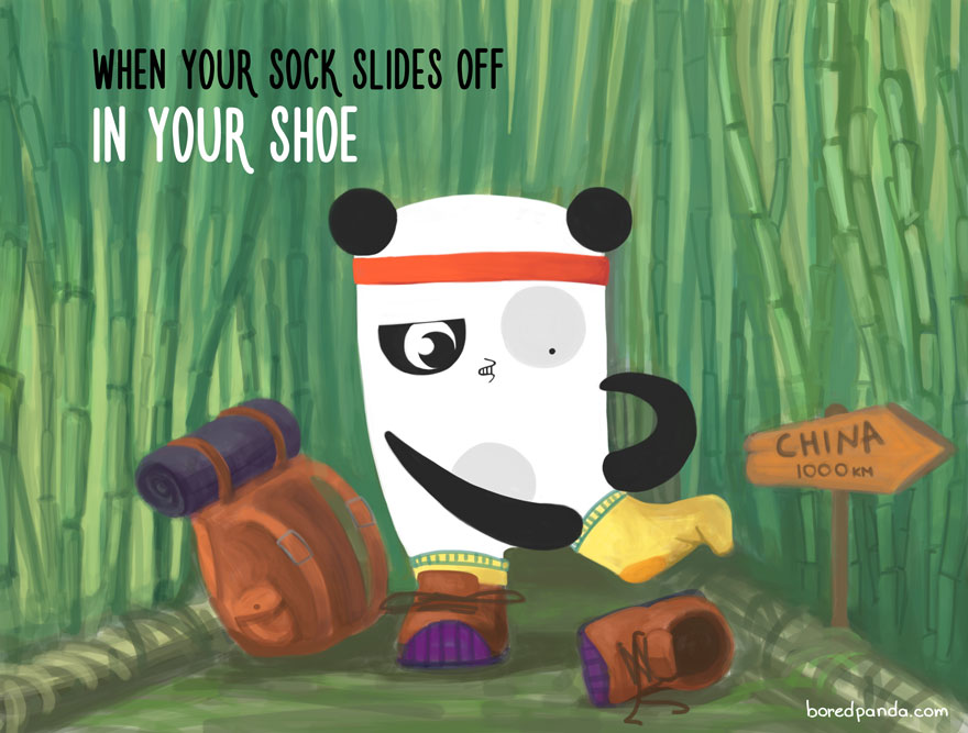 annoying things bored panda - When Your Sock Slides Off In Your Shoe an China 100 Km boredpanda.com