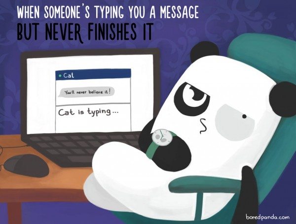 panda typing - When Someone'S Typing You A Message But Never Finishes It Cat You'll never believe it! Cat is typing boredpanda.com