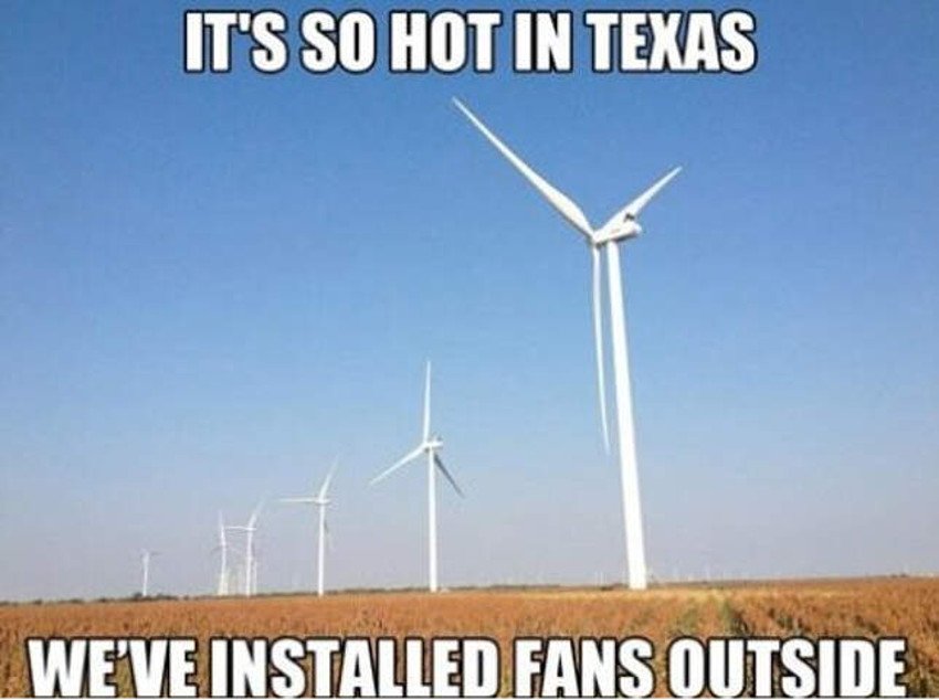 texas so hot - It'S So Hot In Texas Weve Installed Fans Outside