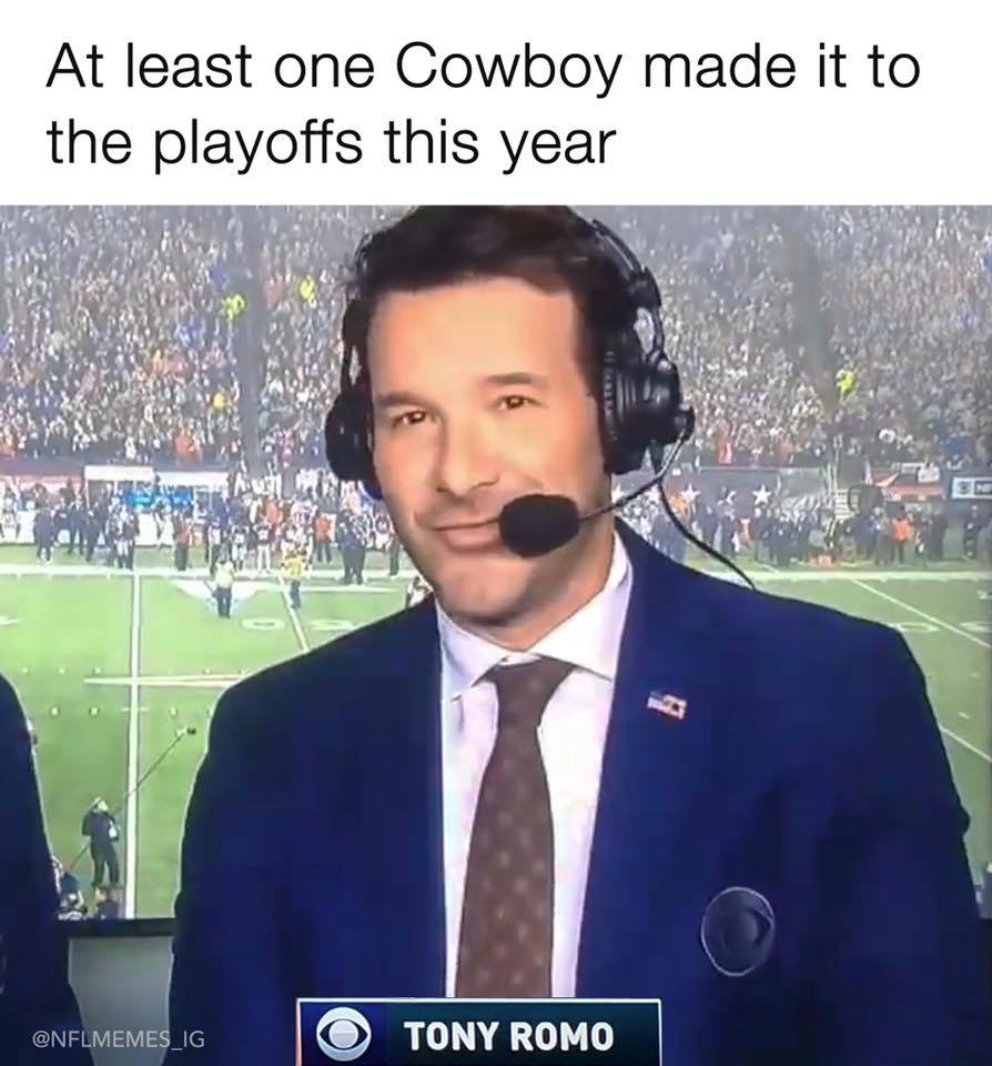 photo caption - At least one Cowboy made it to the playoffs this year Tony Romo