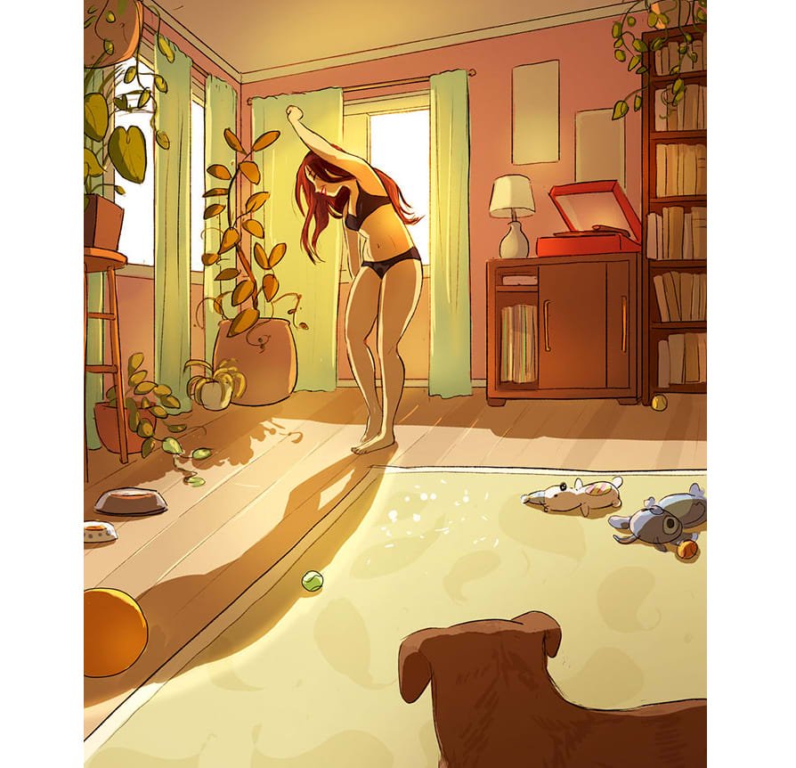 Illustrations That Show Living Alone Can Be A Great Experience