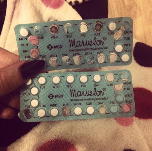 Your birth control pills looking like this: