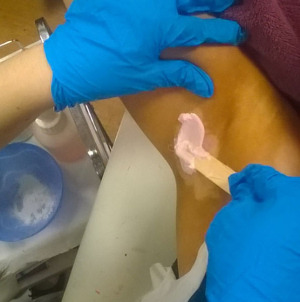 This part of your body getting waxed: