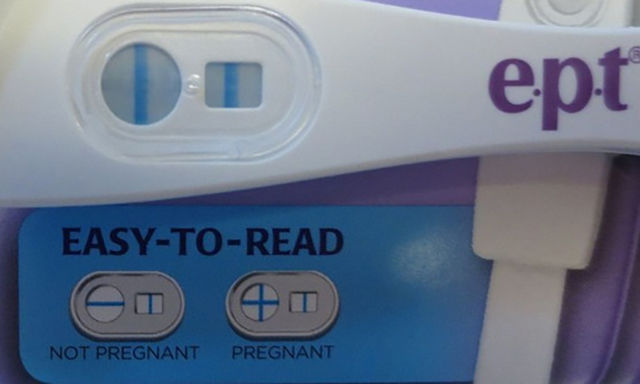 And this totally WTF pregnancy test result: