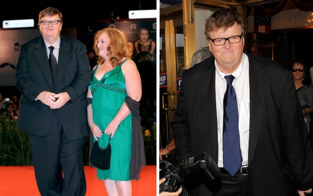 celeb weight loss michael moore in a suit
