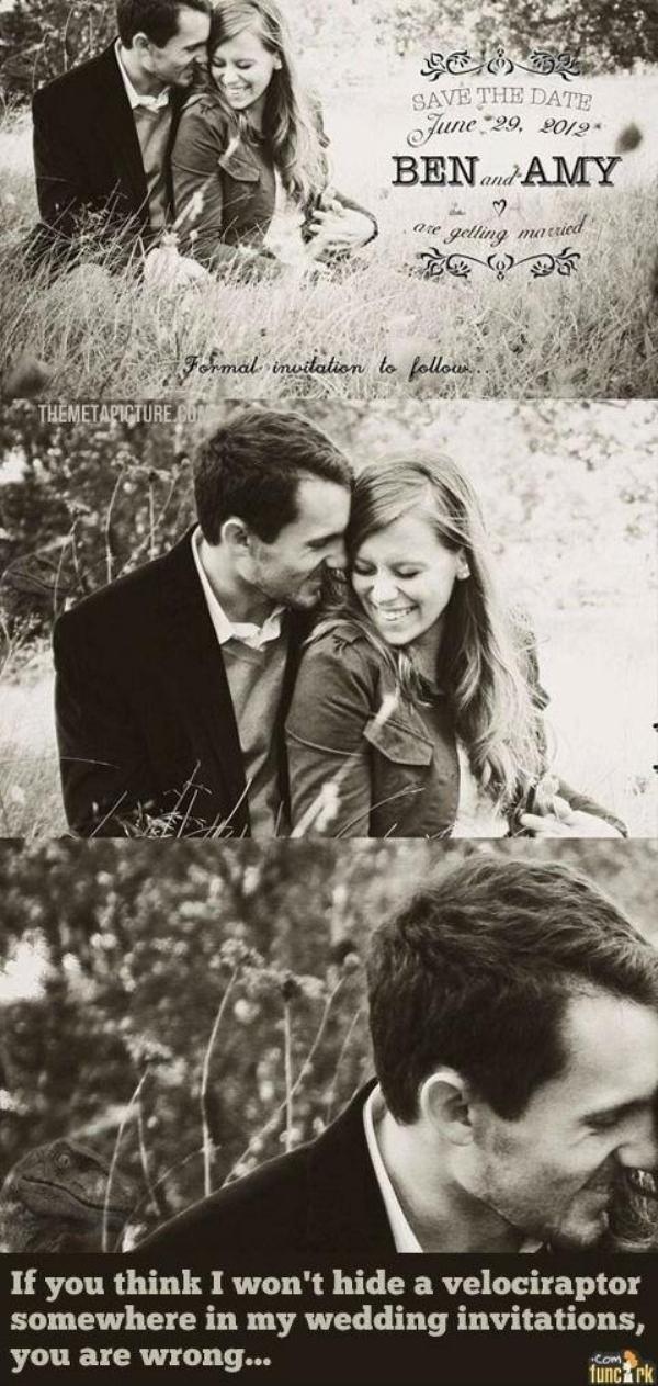 Couples that nailed their 'save the date' wedding invitations