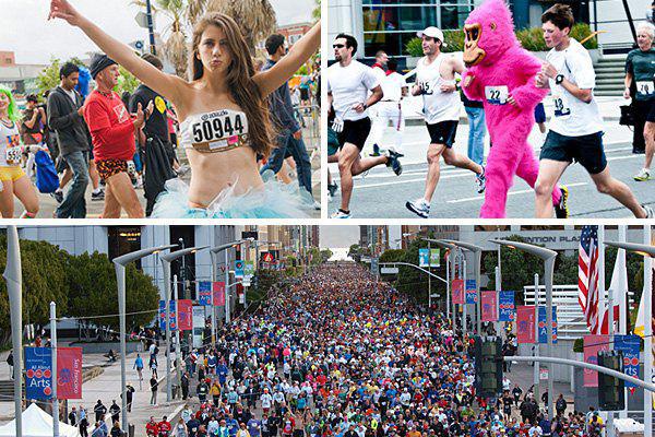 Bay to Breakers
Bay to Breakers is an annual footrace held in San Francisco, California on the third Sunday of May. However, this is not your typical running event, with numerous costumes, alcoholic beverages, and public nudity, the race has turned into more of a mobile frat party, the largest of it’s kind.