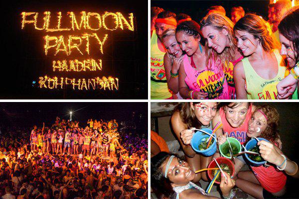 Full Moon Party
An all night party on Ko Pha Ngan in Thailand, the Full Moon Party takes place the night before every full moon. The celebration draws between 5,000 – 30,000 travelers every full moon evening as the bars along the beach offer their service until sunrise.