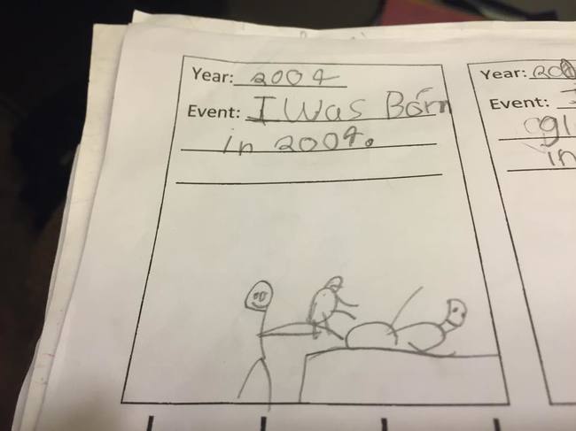 funny kids homework memes - Year 2 Event Year 2004 Event I Was Bn to 2009 cal