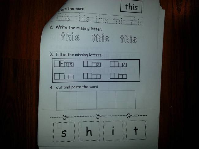 receipt - this race the word 2. Write the missing letter. this this this 3. Fill in the missing letters. his Is This 4. Cut and paste the word