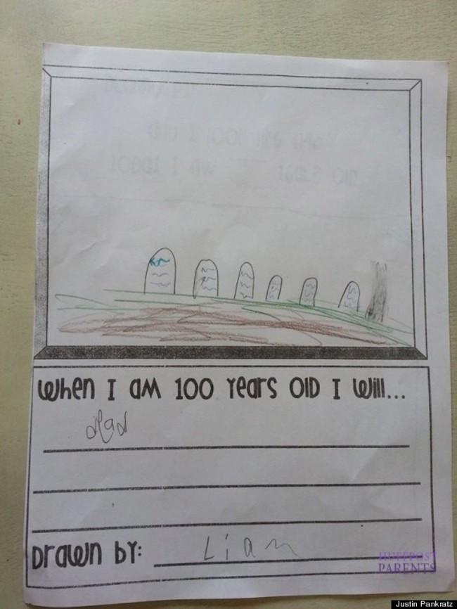 funny kids school - When I Om 100 Years Oid I Will... dad Ibrawn by Liam Parents Justin Pankratz