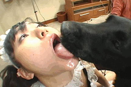 What people imagine when you tell them you let your dog "kiss" you: