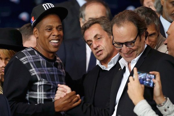 Nicolas Sarkozy chilling with his homie Jay Z, nbd.