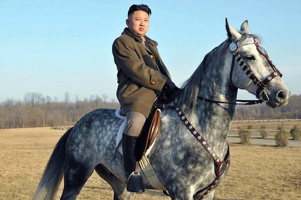 Kim Jong-un looks like a boss on his horse.