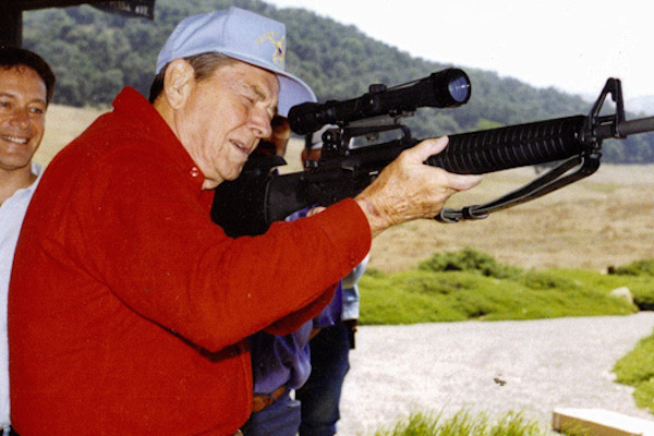 Age is no match for Ronald Reagen’s aim.