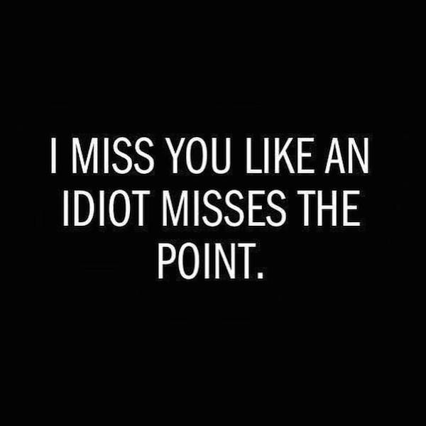 miss you captions for instagram - I Miss You An Idiot Misses The Point.
