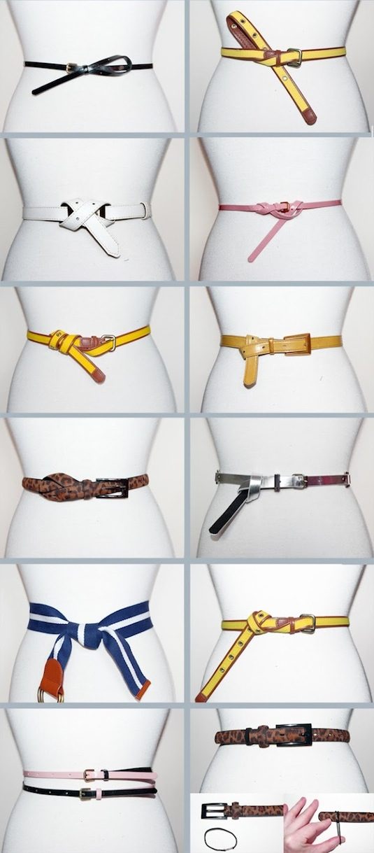 Different ways to wear belts