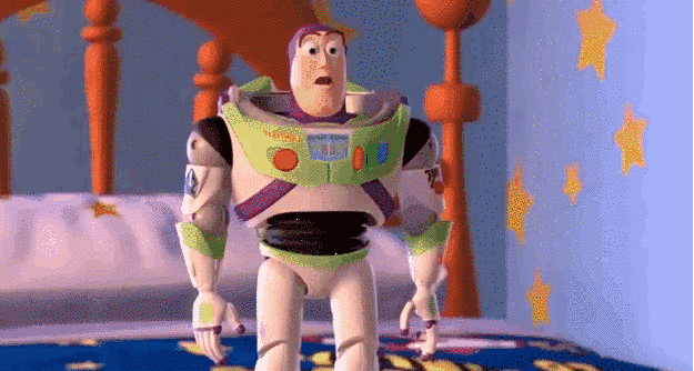 Buzz Lightyear getting a “wing boner” when Jessie opens Andy’s bedroom door by herself.