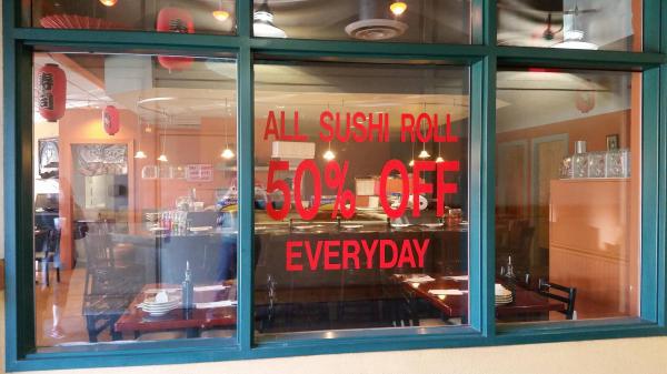display window - All Sushi Poll Everyday