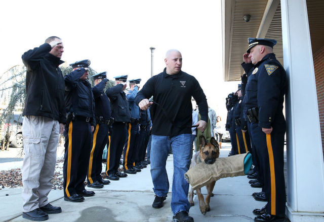 Officers salute retired, terminally ill K9 as he heads to the vet to be euthanizedAfter watching his former partner battle Cushings Disease for months, experiencing symptoms like vomiting, bleeding and hair loss —and witnessing the former K-9 officer struggle to even move over the past few days —Franks and his family made the heartbreaking decision to put Judge down.(Judge) had gone under surgery, and was taking medication for the disease, but it quickly deteriorated, unfortunately, said West Deptford Deputy Chief Sean McKenna, standing in the reception area of the Woolwich animal hospital, surrounded by fellow officers, all waiting somberly as Franks and Judge spent their last moments together in one of the patient rooms.