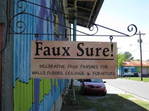 street sign - Faux Sure! Decorative Faux Finishes For Walls, Floors, Ceilings & Furniture
