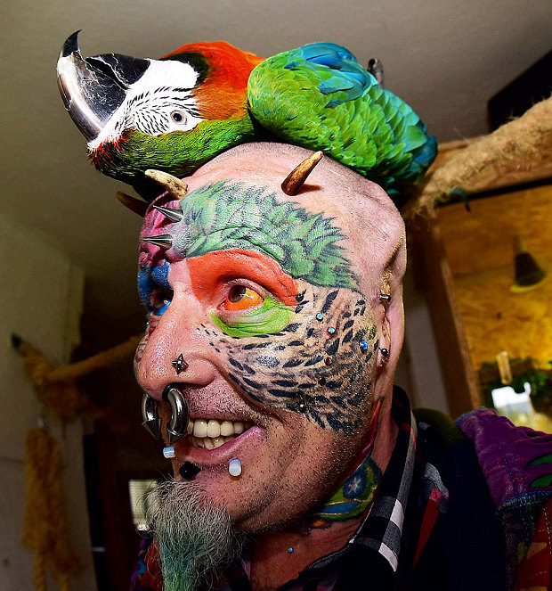 parrot man tattoo - Van
