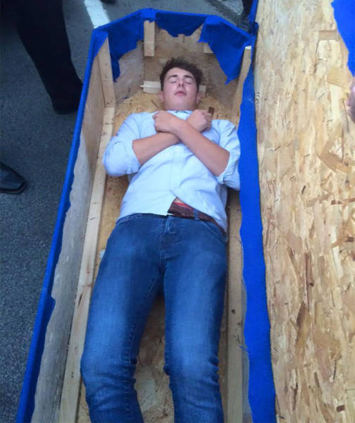 “[Keiran] had no idea what was going on. He thought he was coming out to watch the rugby but he” ended up in a coffin