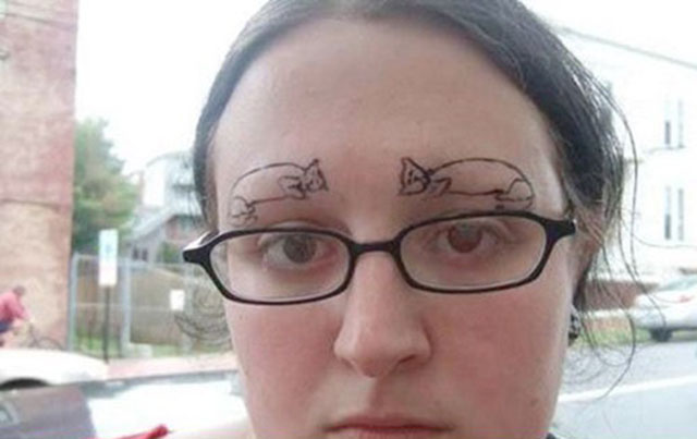 cat eyebrow tattoo