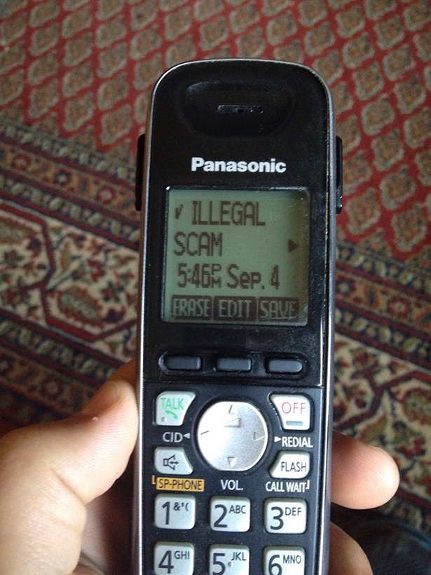 funny caller id - Panasonic Illegal Scam Sep. 4 Frase Edit Save Off Cid Redial SpPhone Flash Call Wait! Vol. 18 Abc Def 2ABC 3DEF 5. K6MNO 46