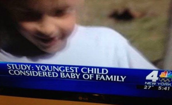 photo caption - Study Youngest Child Considered Baby Of Family 27'