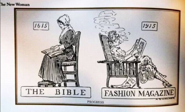 modern society in editorial cartooning - The New Woman 1615 1915 29 The Bible Fashion Magazine Progress