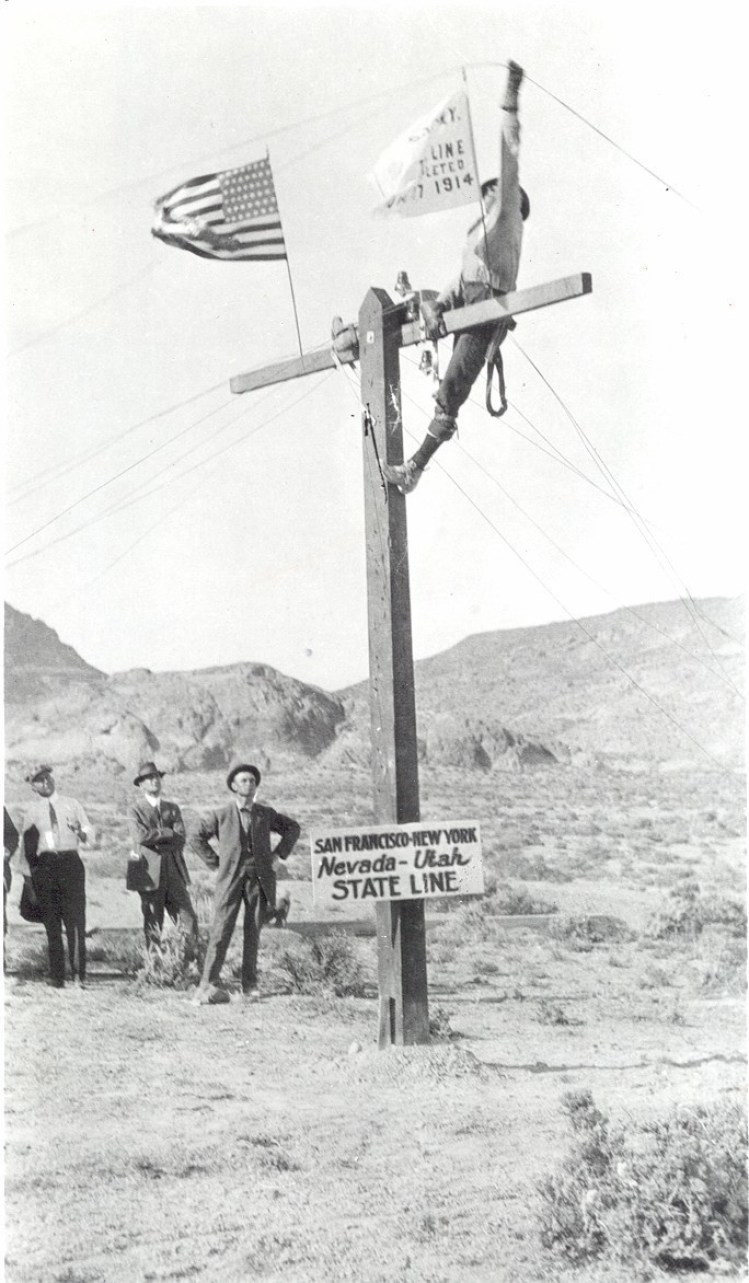 History - Line Pleted VX7 1914 San FranciscoNew York Nevada Utah State Line