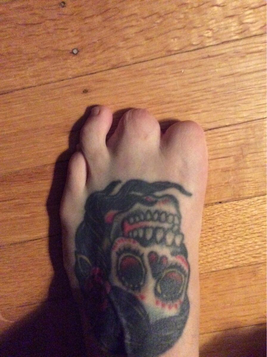 I have a rad tattoo on my foot