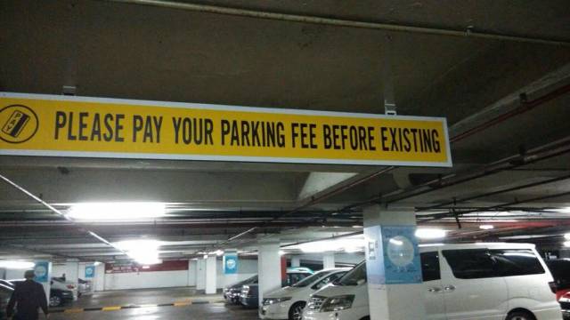 please pay before existing - O Please Pay Your Parking Fee Before Existing